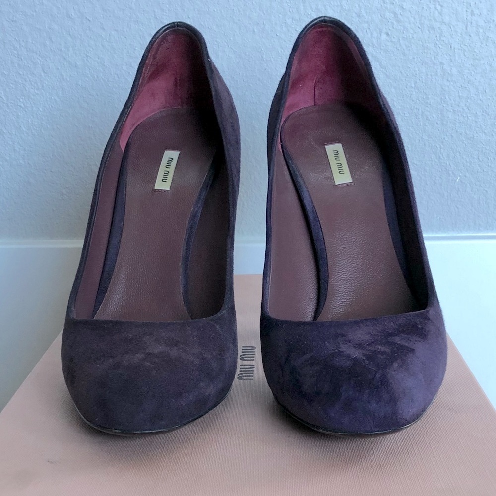 Miu Miu Violet Suede Pumps